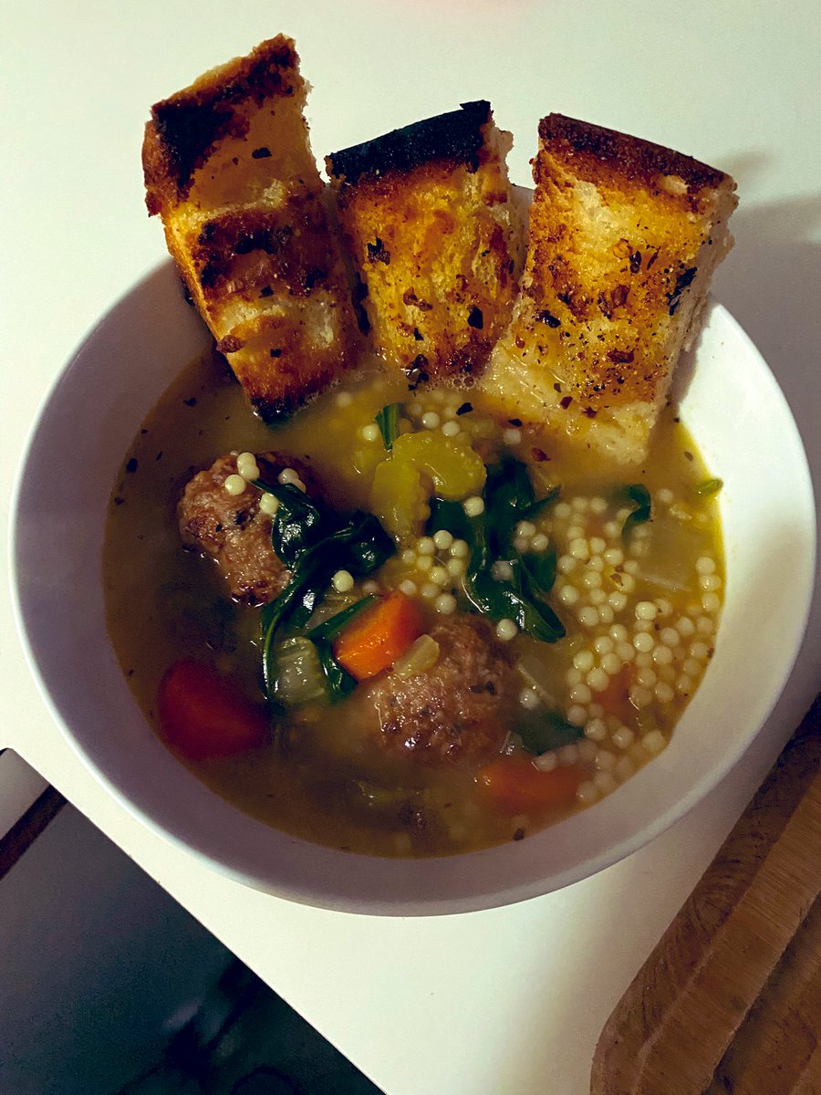 eddienyc911's tweet photo. Cold in Mid-Atlantic so went with Italian wedding soup. Nice for a cold night. https://t.co/CLG0Qr9Sae