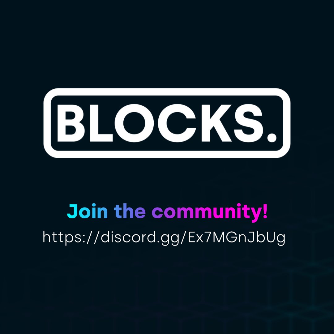 BlocksEditor's tweet image. We&apos;re so excited to see everyone checking out #Blocks! While you&apos;re learning, why not join the Discord community, where we can help you out?

discord.gg/Ex7MGnJbUg

#Dfinity $ICP #blockchain