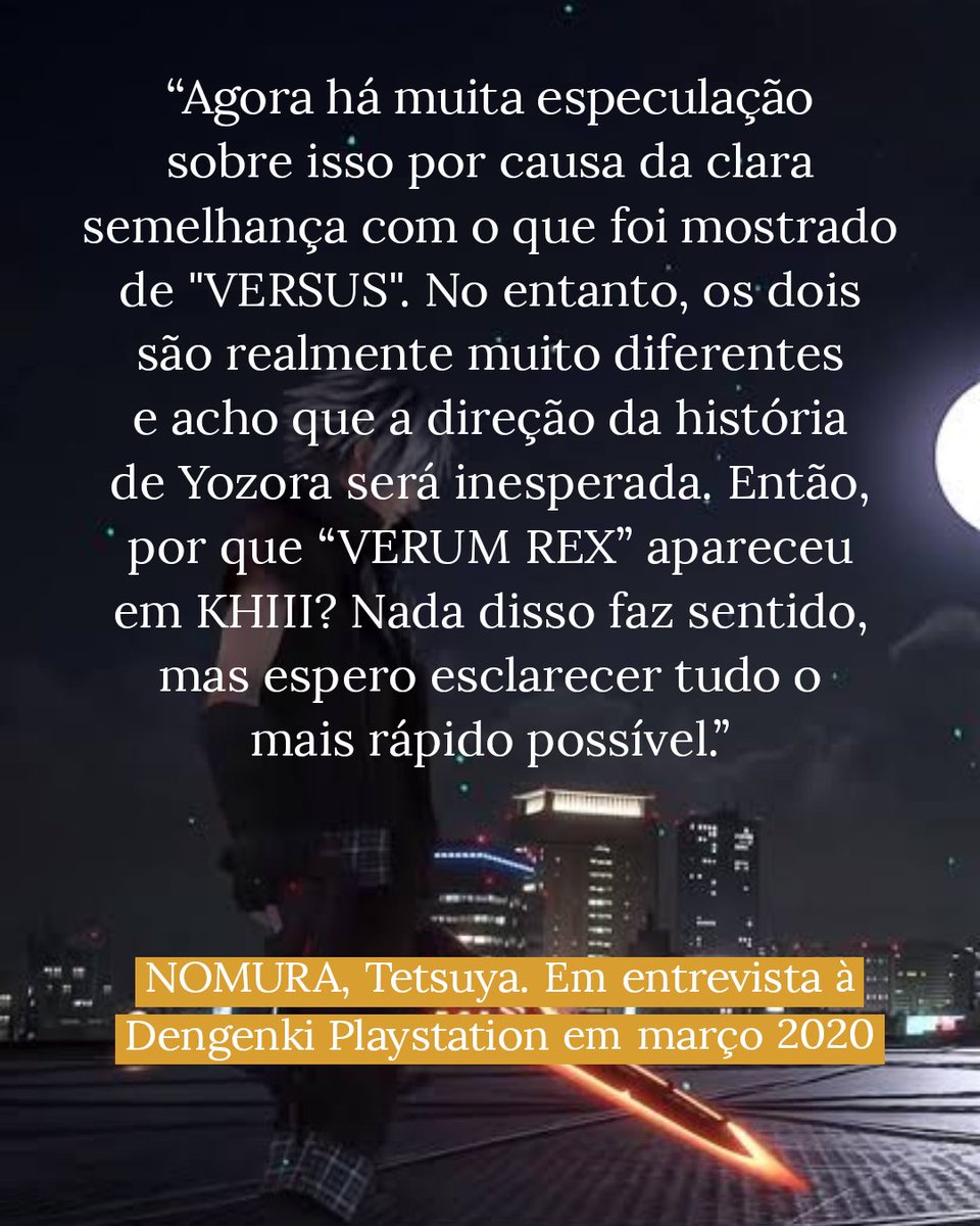 soldiergamer16's tweet photo. Já faz algum tempo que ele deu essa declaração. Como tudo na square enix é bastante demorado, temos que ter paciência. Minha esperança é que esse ano apareça algo.
#verumrex #kh4 #ffversus https://t.co/HaASF0Lhl0