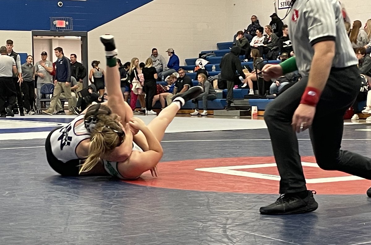 booksteriley's tweet photo. Proud of these two girls. They are making history for Nodaway Valley girls wrestling. Keep it up Grace and Rose! Grace went 3-0 and Rose went 2-2! Talk about inspiring! #nodawayvalley https://t.co/4333tBOqtQ