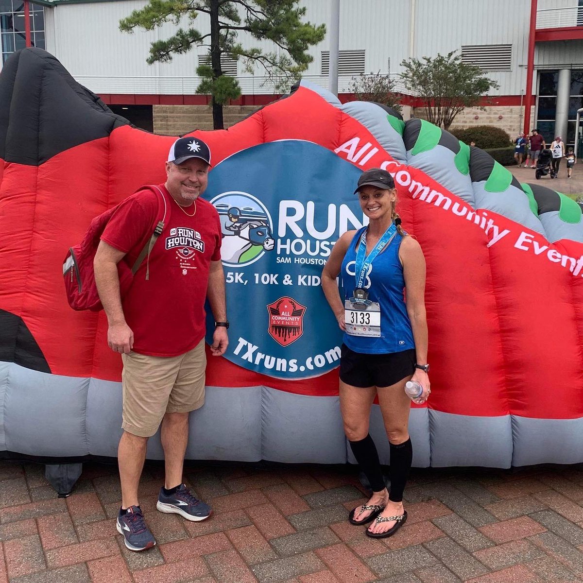 CoachWachel's tweet photo. We spent the night sheltering from tornadoes so I went into this race exhausted and unmotivated. I ran my slowest 10K ever! Despite it being slow for me, I still managed to come away with a 1st place medal in my age group!πββοΈπ₯π #foreverarunner #runaddiction #unstoppable #runhou https://t.co/00J9B6YfSz