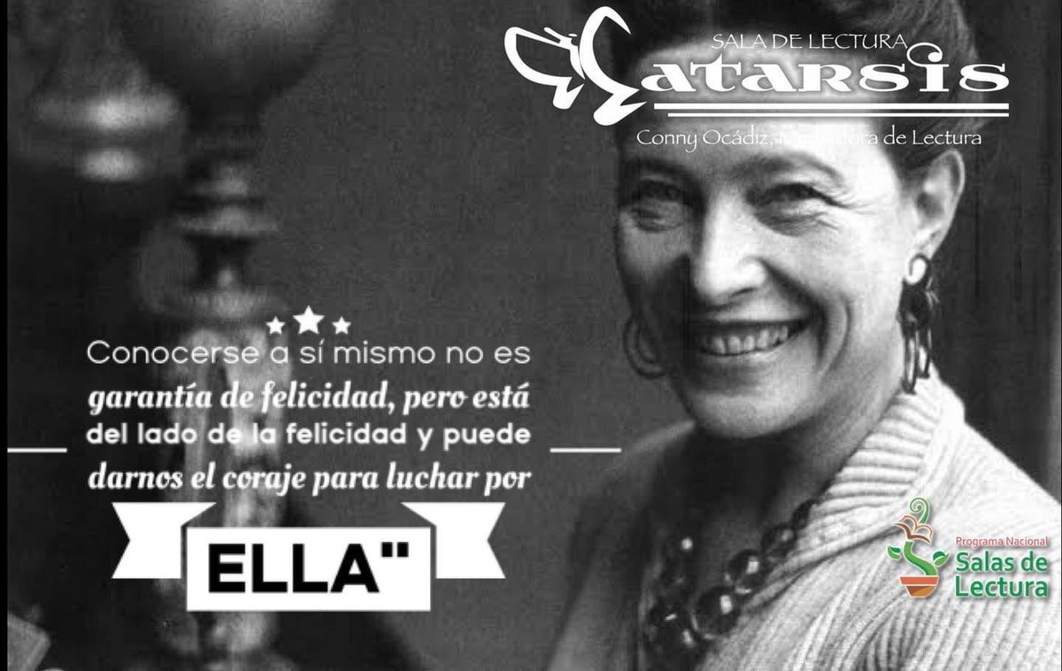 CATARSISLECTURA's tweet photo. #Especial #SimoneDeBeauvoir | Con Sartre, Raymond Aron, Michel Leiris, Maurice Merleau-Ponty, Boris Vian y otros intelectuales franceses de izquierda, fue la fundadora de una revista, Les Temps Modernes.

Programa Nacional Salas de Lectura 📖 @CONNYOCADIZ @Salasdelectura https://t.co/iKgchTqjus