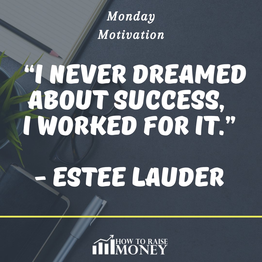 htrmoney's tweet photo. Monday Motivation! 🚨
A Monday boost to inspire you this week.💪💰
Todays quote by Estee Lauder :
#money #howtoraisemoney #htrmoney #business #howto #raisingmoney #mondaymotivation #monday #motivation #esteelauder #inspirational #quote https://t.co/H1CPKHpl1v