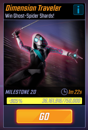 sirthomasx's tweet photo. Doubled my previous best... honestly can't remember the last time we had a blitz release that I put my "best" effort in for... we'll see where I land! @MarvelStrikeForce #MSF #SetYourTimers #BlitzYourBrainsOut #SpiderGwen https://t.co/SY2hxnGDeQ