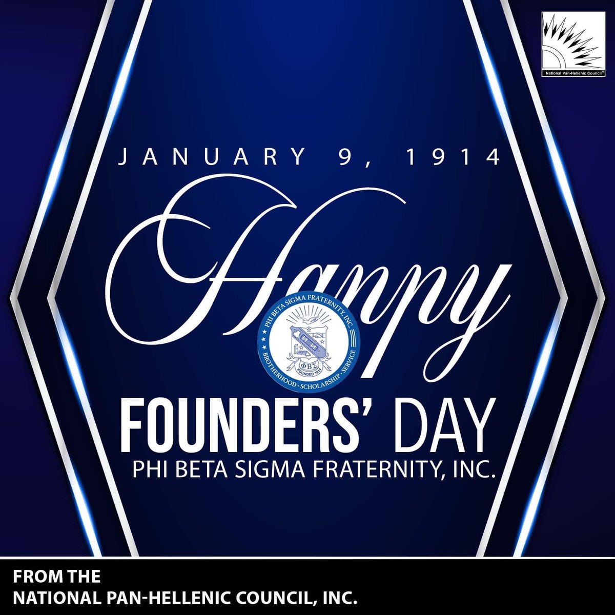 NPHCHQ's tweet image. Happy Founders' Day to the men of Phi Beta Sigma Fraternity, Incorporated!  #Sigma108 #PBS1914