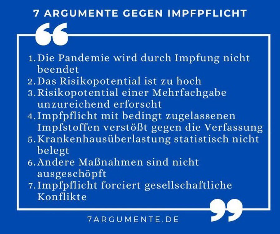 7 Argumente gegen eine #Impfplicht #IchBinRaus