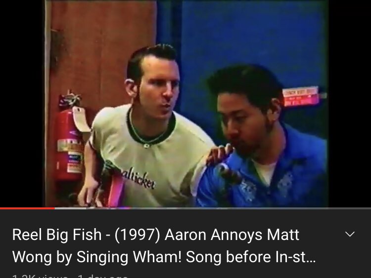 Reel Big Fish on X: Reel Big Fish - (1997) Aaron Annoys Matt Wong