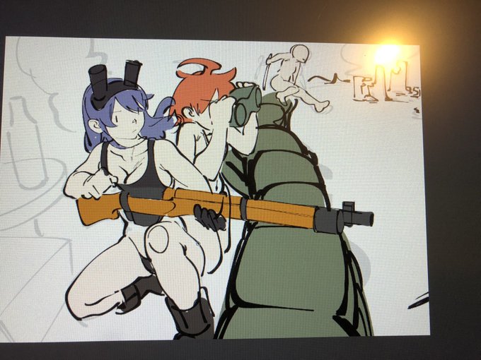 ラフ。
この絵を完成させられたら、もう一段階上にいける気がする🤔 