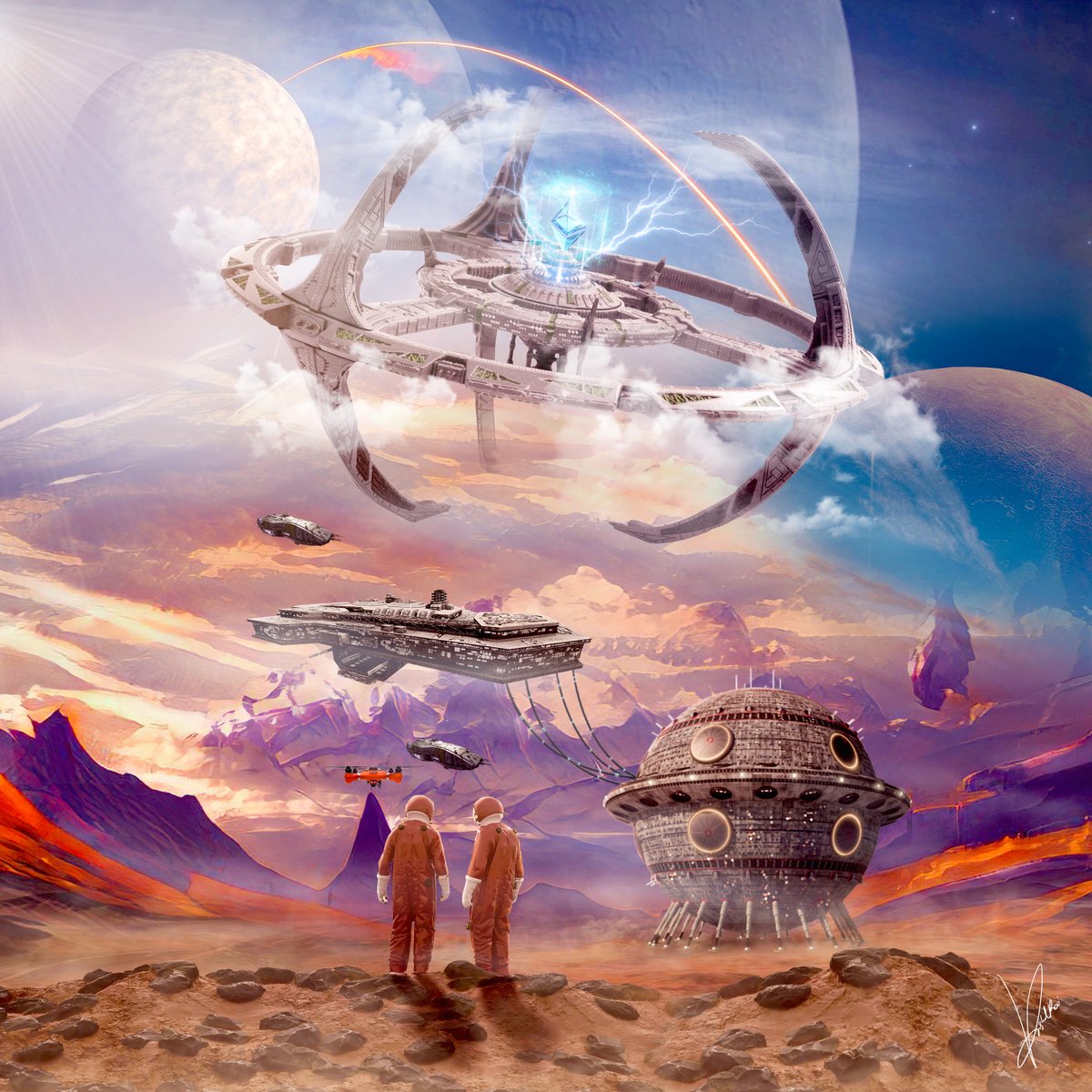 vishalraiFX's tweet photo. Hi guys,
Really excited to lunch my new sci fi collection " Future Odyssey"
First drop " Arrival - Future Odyssey #1"
https://t.co/5OfmeOpnyf
#future #crypto #nftart #nft #nftartist #newdrop #NFTs #OpenSeaNTF #scifiart @opensea #arrival #eth #Ethereum https://t.co/Rxt6AX5WaK