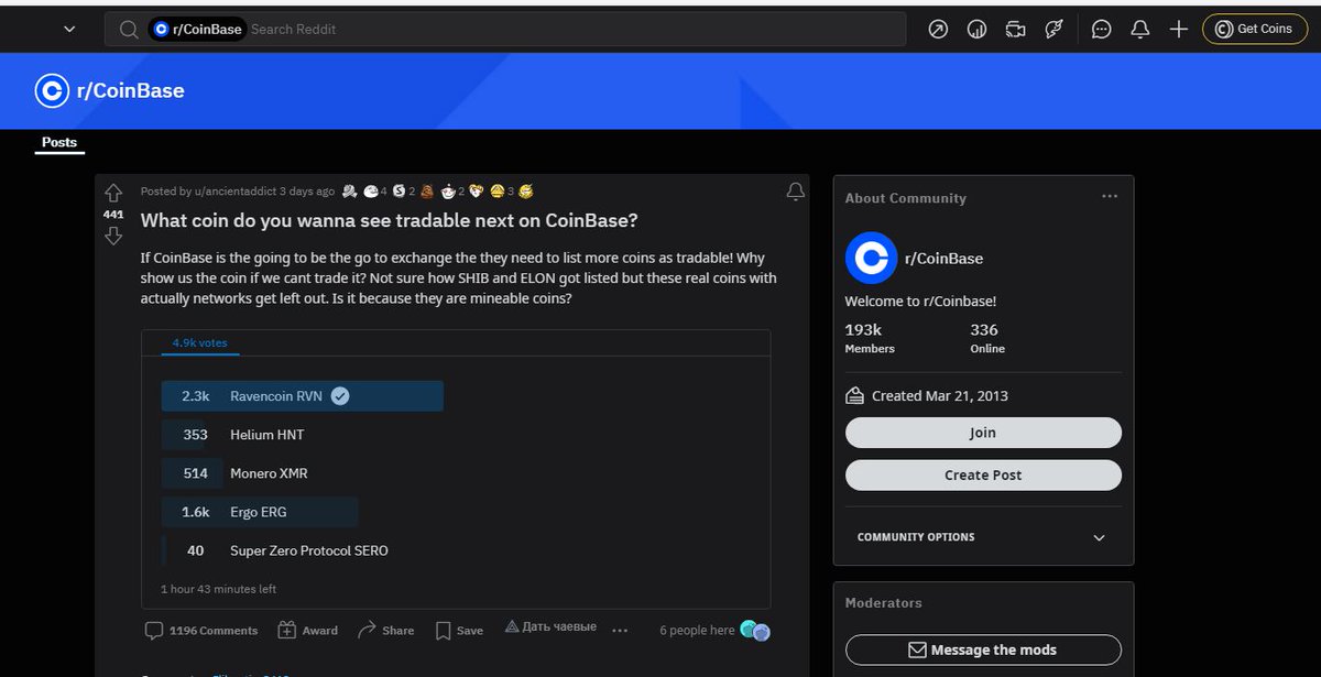 Flibustier14's tweet photo. Vote for a new listing on CoinBase https://t.co/yQ80EwtpAs https://t.co/rq1HGTFLYc