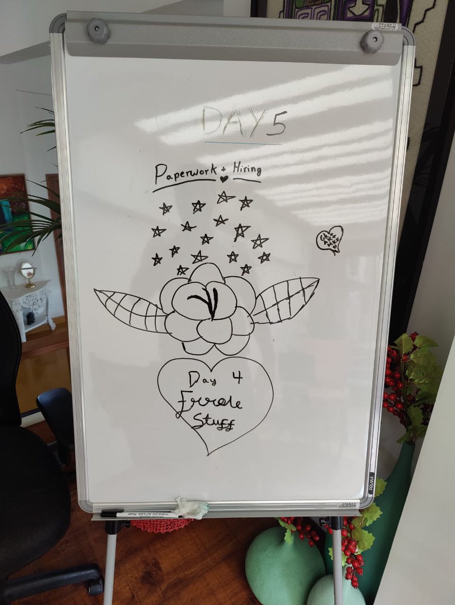 2022 is a big year for us.

So if it's a big year, I reckoned, I must make every day count. I put up this whiteboard behind my desk, taking inspiration from <a href="/jockowillink/">Jocko Willink</a> to publicly track the goals.

On the left is my version. And on the right?

My 8yo's!!!