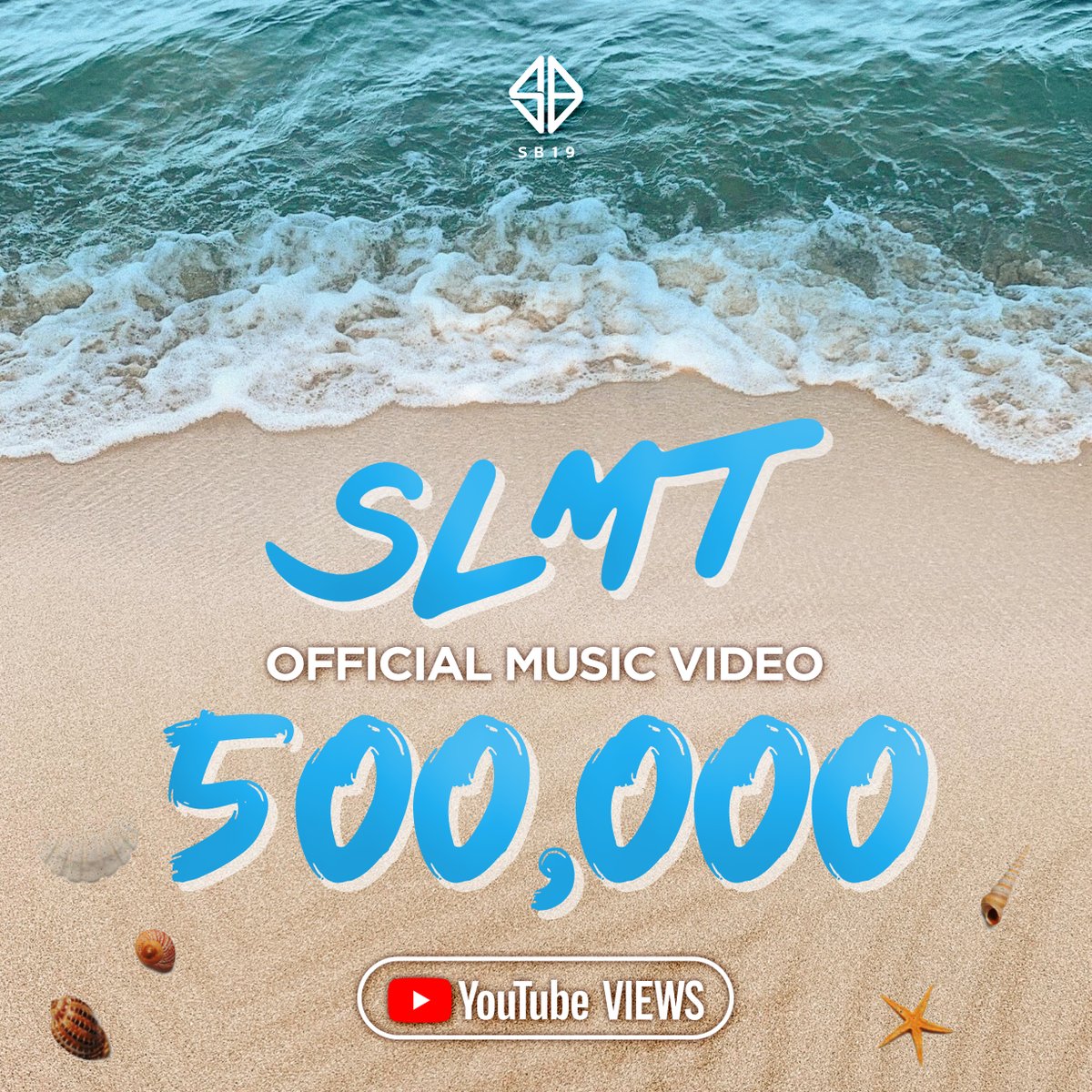 SB19Official's tweet photo. Maraming SLMT A'TIN for getting our Official Music Video to 500K views on YouTube! 💙🛫

Stream 'SLMT' MV here
🔗 https://t.co/f6JD0rytJ3

#SB19 #SLMT https://t.co/JMIntT2DFR