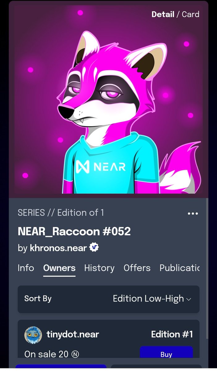 Khronos_Art's tweet photo. Thank you tinydot.near for collecting NEAR_Raccoon 052 :))

https://t.co/4zDOK5wPjA https://t.co/u5ORXbo73X