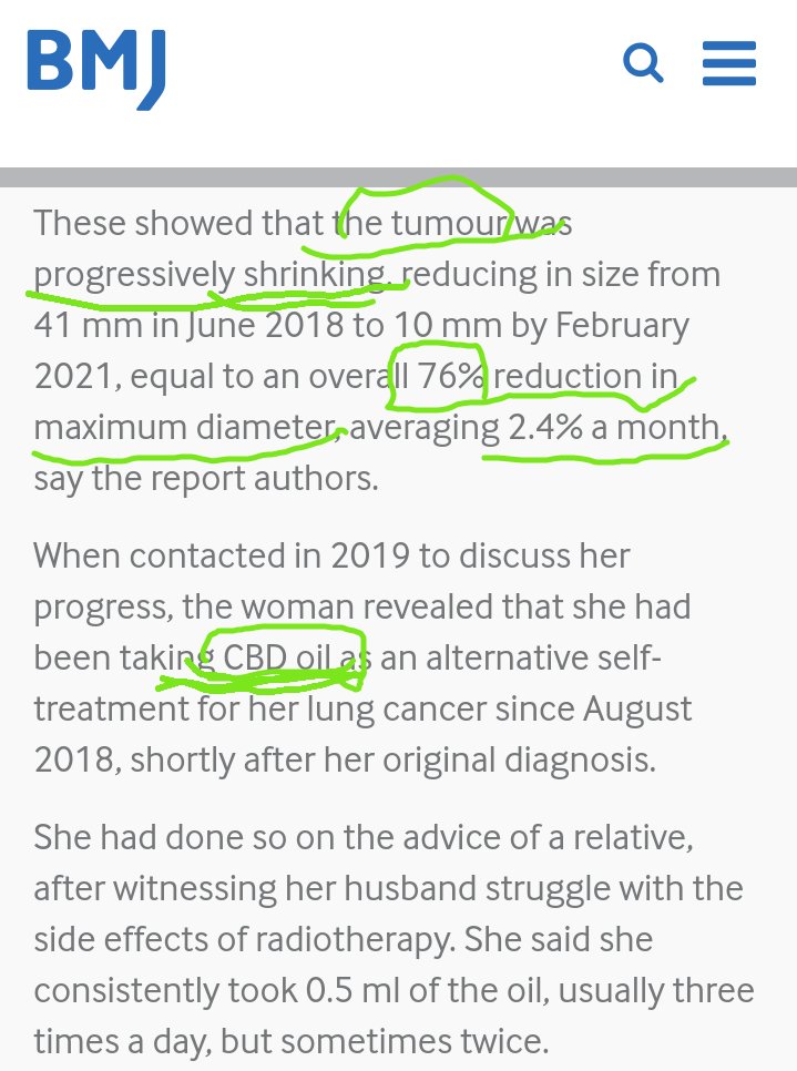 jacquesenboit's tweet photo. @LoveTacosNBeer @kryzia_marie Thanks for sharing your mom's successful use of CBD oil to shrink brain tumour. Found on BMJ another single case report that an 80 yo woman shrank her non-small lung cancer tumor : https://t.co/Is7cQNX8Gr