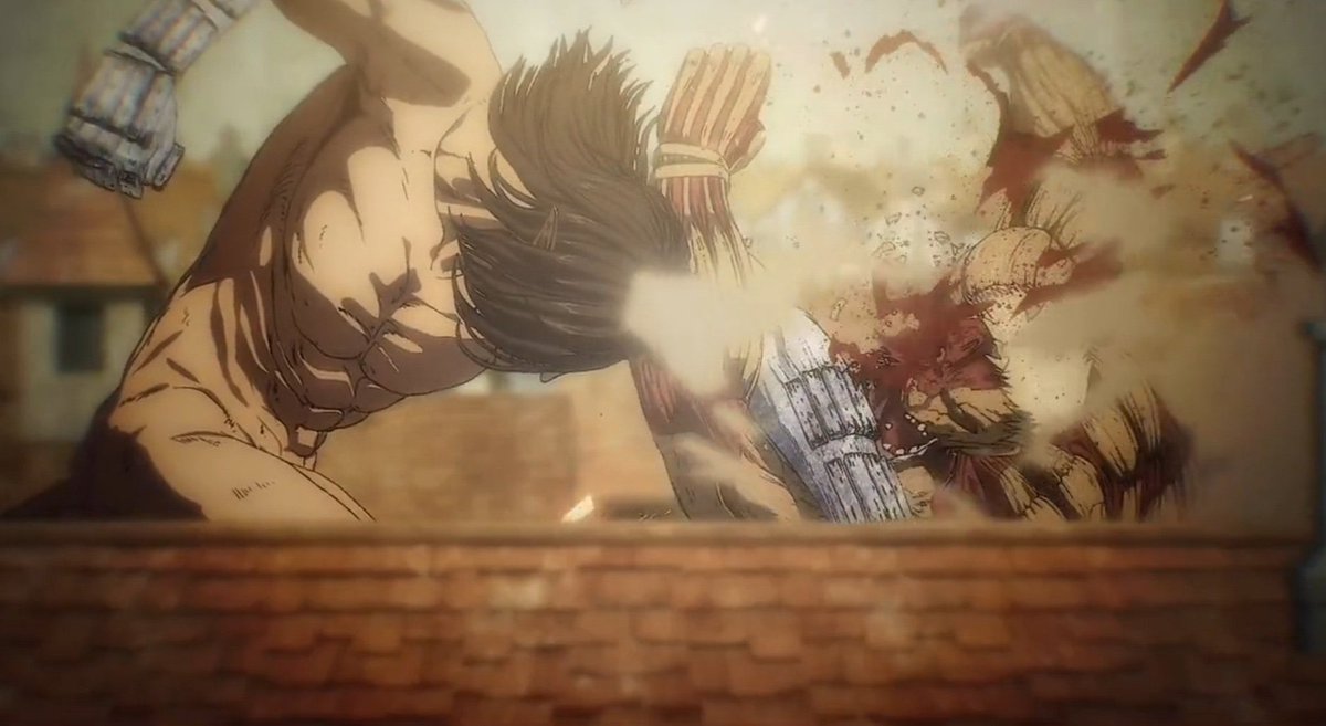 frickinGino's tweet photo. Both Demon Slayer and Attack on Titan today blowing my brains with brilliance and animation!!! What a perfect start of the day #demonslayer #attackontitan https://t.co/OjXrIkRHeZ