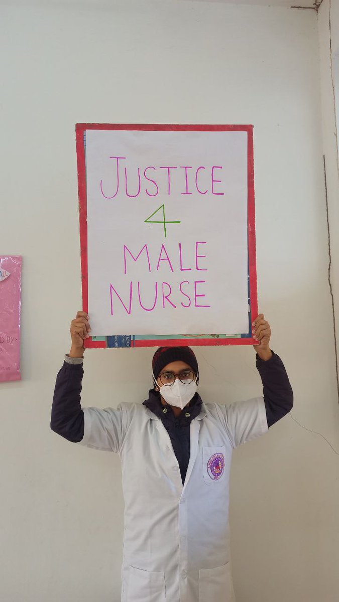 Save male nurse 

Justice 4 male nurse 
#Justice_for_male_nurse
Stop gender based discrimination.