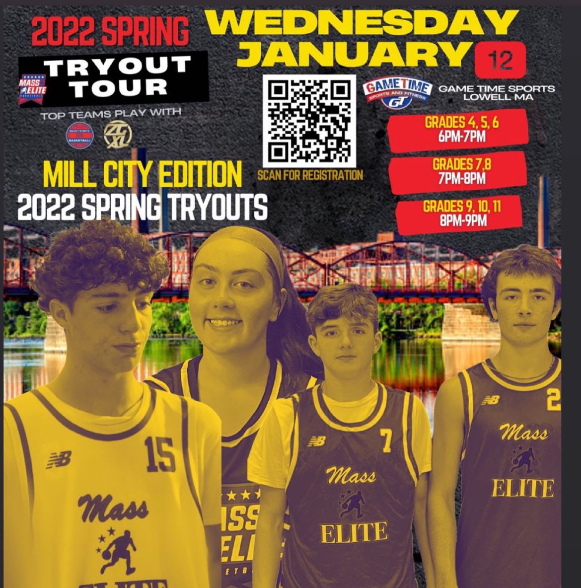 NEElite_Vault's tweet photo. After a GREAT TURNOUT this past weekend @fieldhouseSP, #2022SpringTryoutTour continues this Wednesday in Lowell for a special #MillCityEdition being offered to Non-Varsity Girls and Boys players 

Still time left to register 
➡️https://t.co/M7AX29JOjf https://t.co/LCRrRYWBIw