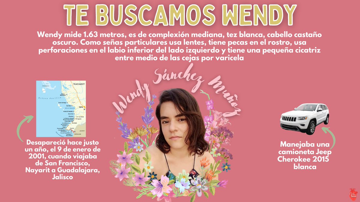 No nos acostumbremos a un país donde las mujeres sean desaparecidas.

A un año, #TeBuscamosWendy. Exigimos que las autoridades te encuentren.