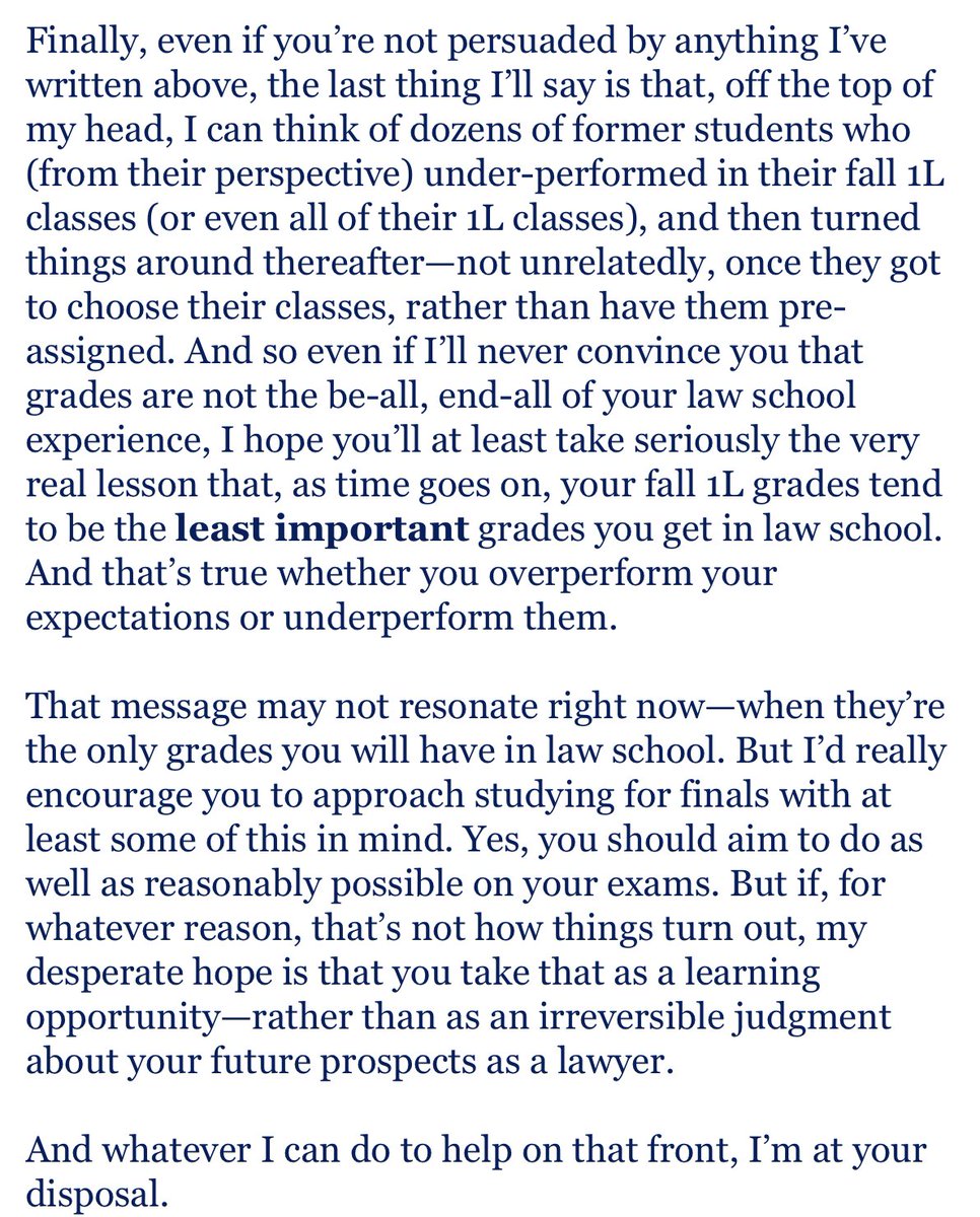steve_vladeck's tweet photo. Our first-year @UTexasLaw students got their first-semester grades on Friday. 

Earlier in the semester, I had sent my Constitutional Law students a fairly long note about the importance (and unimportance) of grades.

I thought I’d share it here, in case it’s helpful to others: https://t.co/6OOSTALr6J