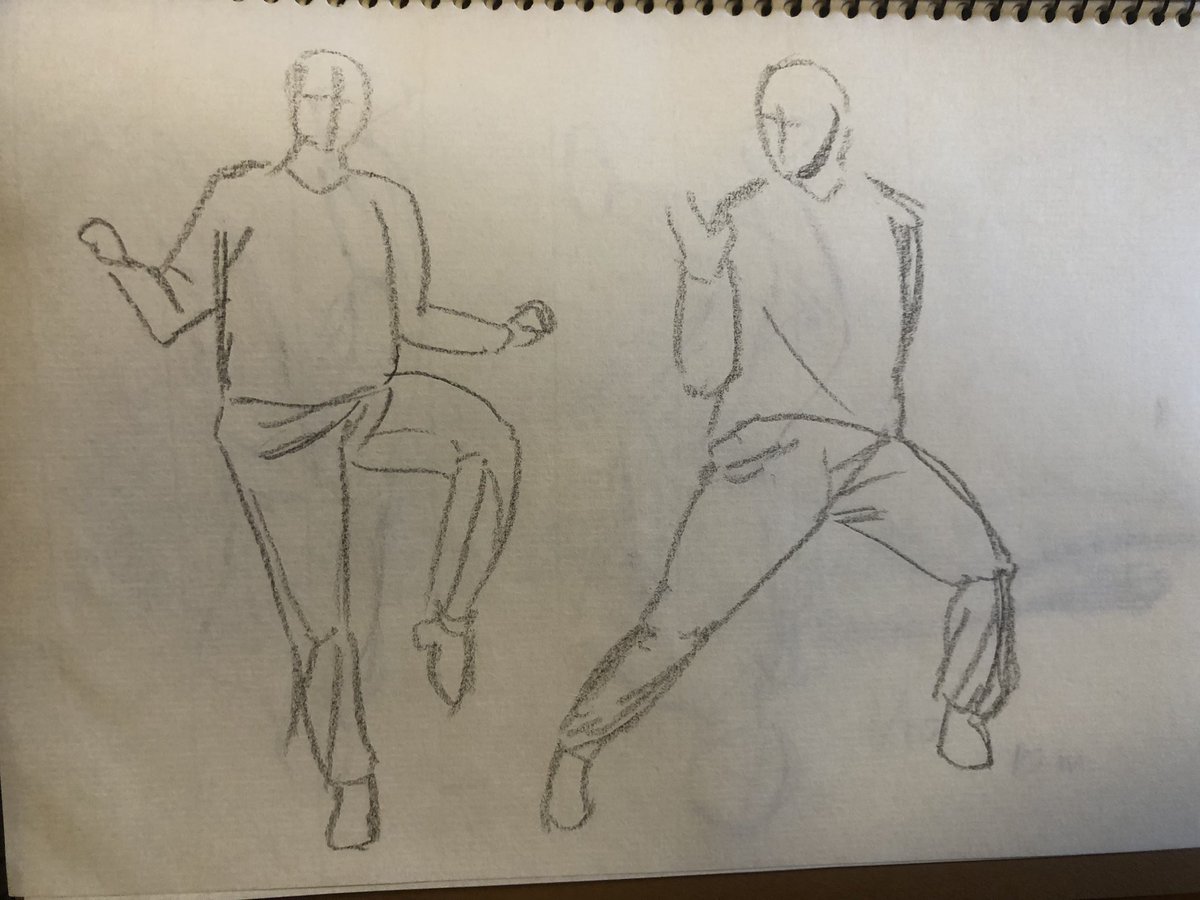 ジェスチャの奴は服も描こうとしっかり決めたらなんかこなれて来たかな
クロッキの時にちょっと流れでデフォルメしすぎないようには気をつけつつも、大きな動きの流れを捉えるのには結構効いてる気がする
#まあまあクロッキー