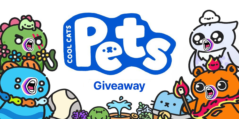 Cool Pets Allowlist Giveaway! 🎁

1. Like+Retweet 🗣
2. Follow @coolcatsnft and us 👾
That's it! 😂

At 5pm PT on 1/13, we’ll select 1 lucky winner to add to the allowlist for the Cool Pets mint! ⚡️

GL! ⭐️

P.S. Raffling 199 more spots via Launchpad at Metalink.com 🚀