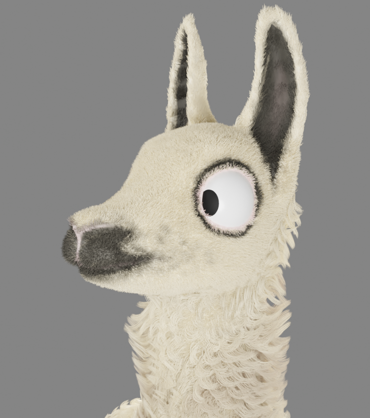 ScrollingBird's tweet photo. trying to get used to hair with Blender, but that's quite a mess. I tried using hair dynamics, buts it's completely broken some times. I hope it won't impact the final result. #furry #furryartist #3D https://t.co/Di8rF0wbVi