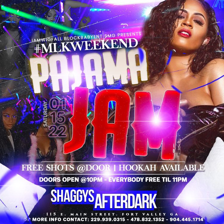 IamWigfallGirls's tweet photo. 😈Pajama Jam 😈 

JAN 15th 👉 This Saturday 

EVERYONE FREE TILL 11PM🗣 IMA SAY THIS AGAIN EVERYONE FREE TILL 11PM 🗣🗣🗣

#FVSU X #MGSU Back To School Party 🔥 

Text 229-939-0315 And Get A FREE VIP NOW https://t.co/eO2Eg5VjHd