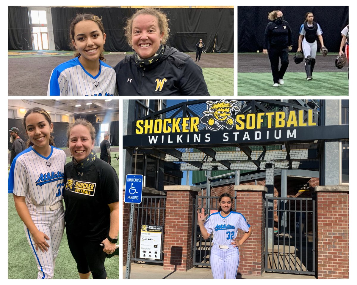 Sophomore C/OF/UT, @McElroy_Onna put in some defense and offense work with coaches <a href="/CoachBredbenner/">Kristi Bredbenner</a> and Elizabeth Economon at <a href="/GoShockersSB/">Wichita State Softball</a> today.