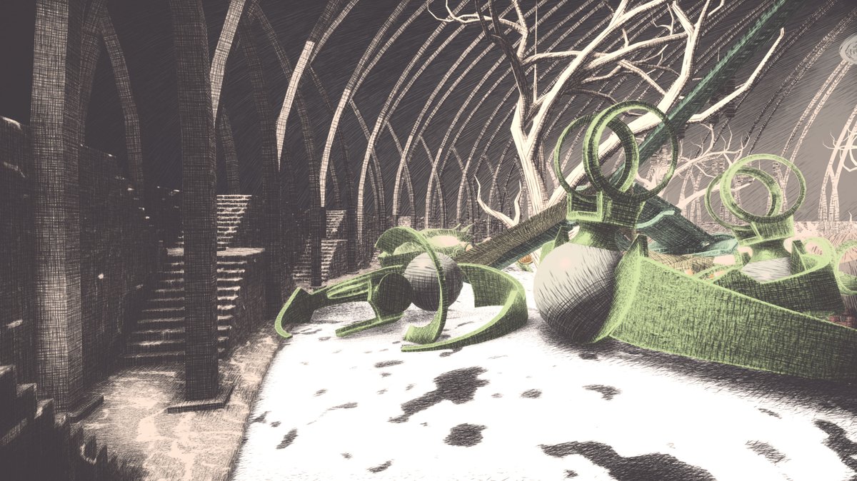 tinselfly's tweet photo. Making the tutorial level easier to parse!

-Stronger ambient occlusion to emphasize 3d forms.
-More colors!
-Tweaked geometry to make available player path more obvious.
-Better visual clues about what happened just before the player arrived.

#madewithunity #indiedev https://t.co/pYPfaI444W