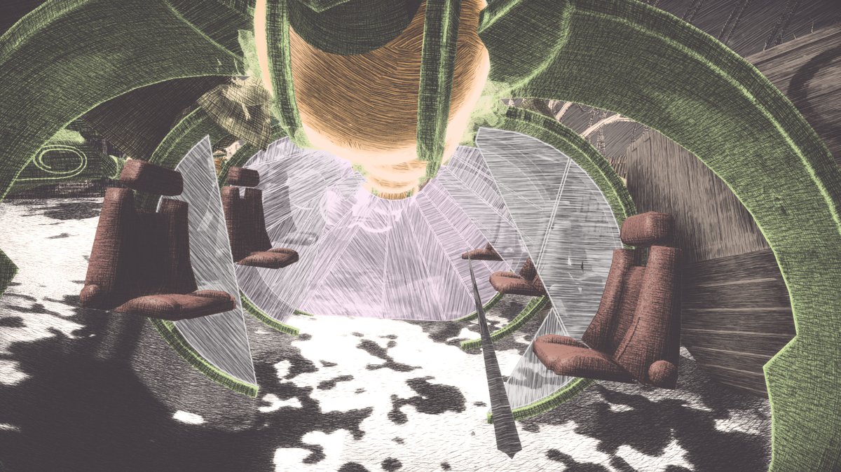 tinselfly's tweet photo. Making the tutorial level easier to parse!

-Stronger ambient occlusion to emphasize 3d forms.
-More colors!
-Tweaked geometry to make available player path more obvious.
-Better visual clues about what happened just before the player arrived.

#madewithunity #indiedev https://t.co/pYPfaI444W