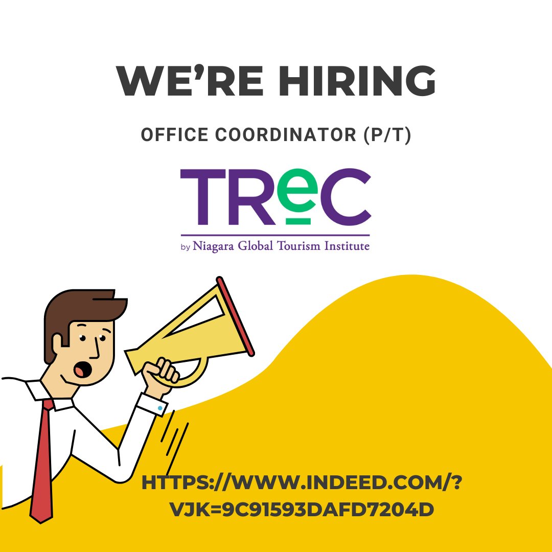 Looking for a cool place to work, network, and grow your career?
We're hiring for a part-time office coordinator to work with us at TReC and various NGTI programs. 
Apply below: indeed.com/?vjk=9c91593da…