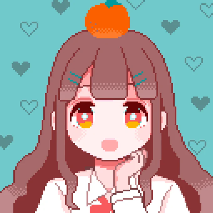 くだものgirls #pixelart #ドット絵 
