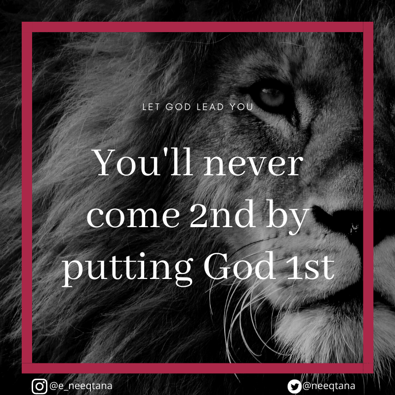 neeqtana's tweet photo. START YOUR DAY RIGHT
Remember to start with God. Commit the day into his mighty hands before you step out each day starting from today. 

This is what we call putting God first. HE'll go before you as the LION of JUDAH and clear every path you'll take and you'll not be destroyed. https://t.co/EAWhuwEdhm