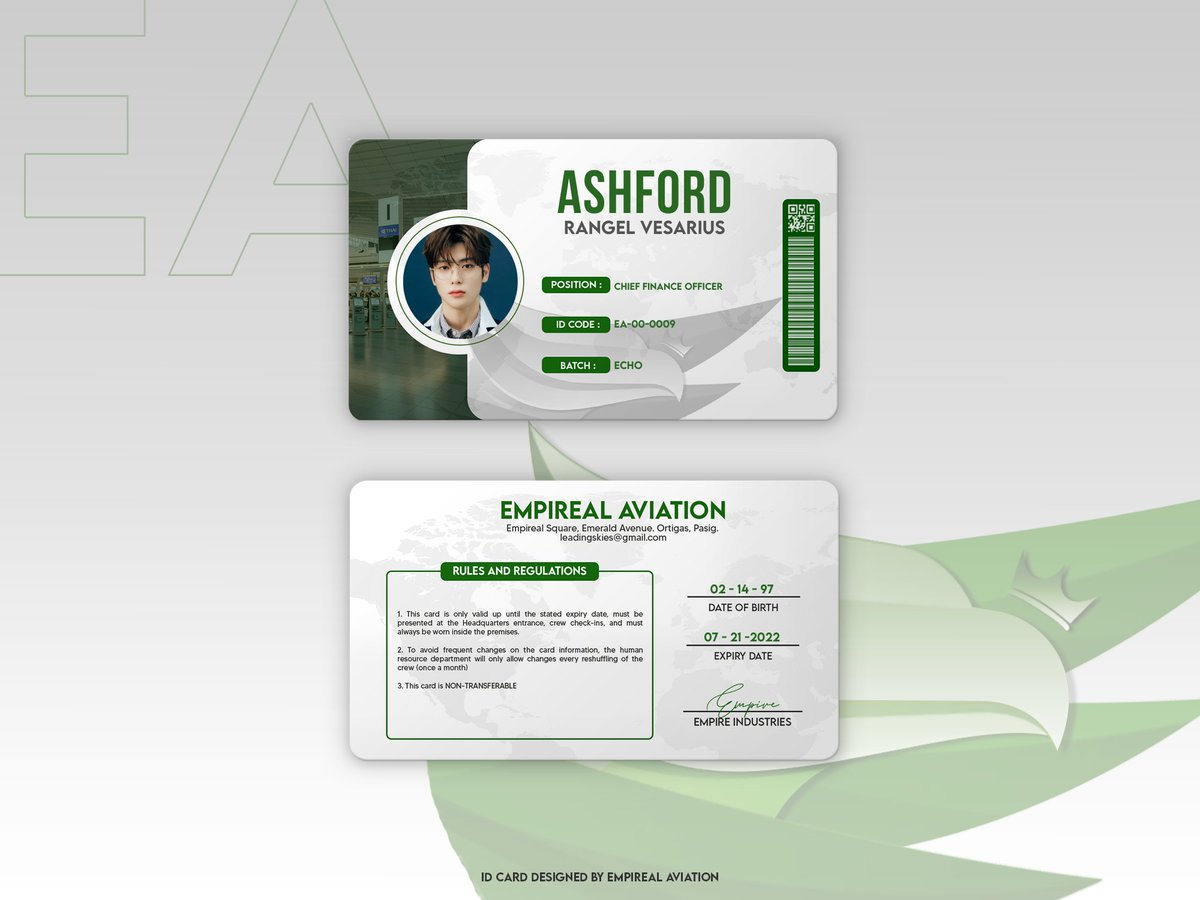 worksbyrius's tweet photo. @EAHumanResource ㅤ
     ⌗ EA-00-0009 + EA-CH-0001 ⌕ CFO &amp; Chef
    ﹫ Rangel Vesarius Ashford
     ≡ Echo Batch ◴ 10:45 

     ❛ Mag-ayos ng buhay and be more active.

ㅤ https://t.co/5b01tHhKsj