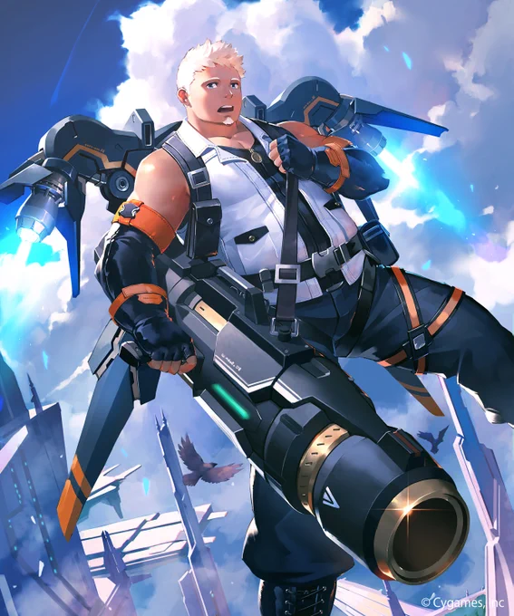 シャドウバース新カードパック「Omen of Storms / 十禍闘争」にて「ジェットパックガンナー」を描かせていただきました。 