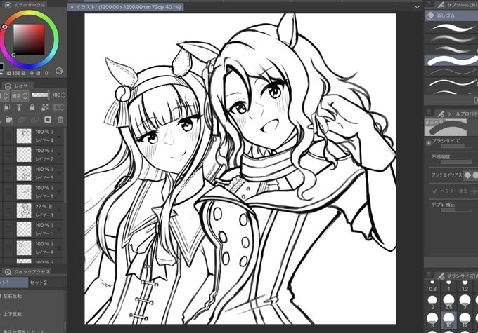 珍しくアイマス以外を描くなどしてる〜 