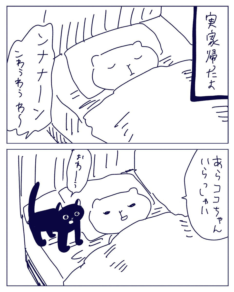 ①寝床にやってくる猫
つづきます 