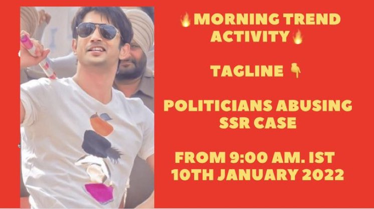 𝗧𝗮𝗴𝗹𝗶𝗻𝗲  📢 

POLITICIANS ABUSING SSR CASE

Use Tagline Accurately !!