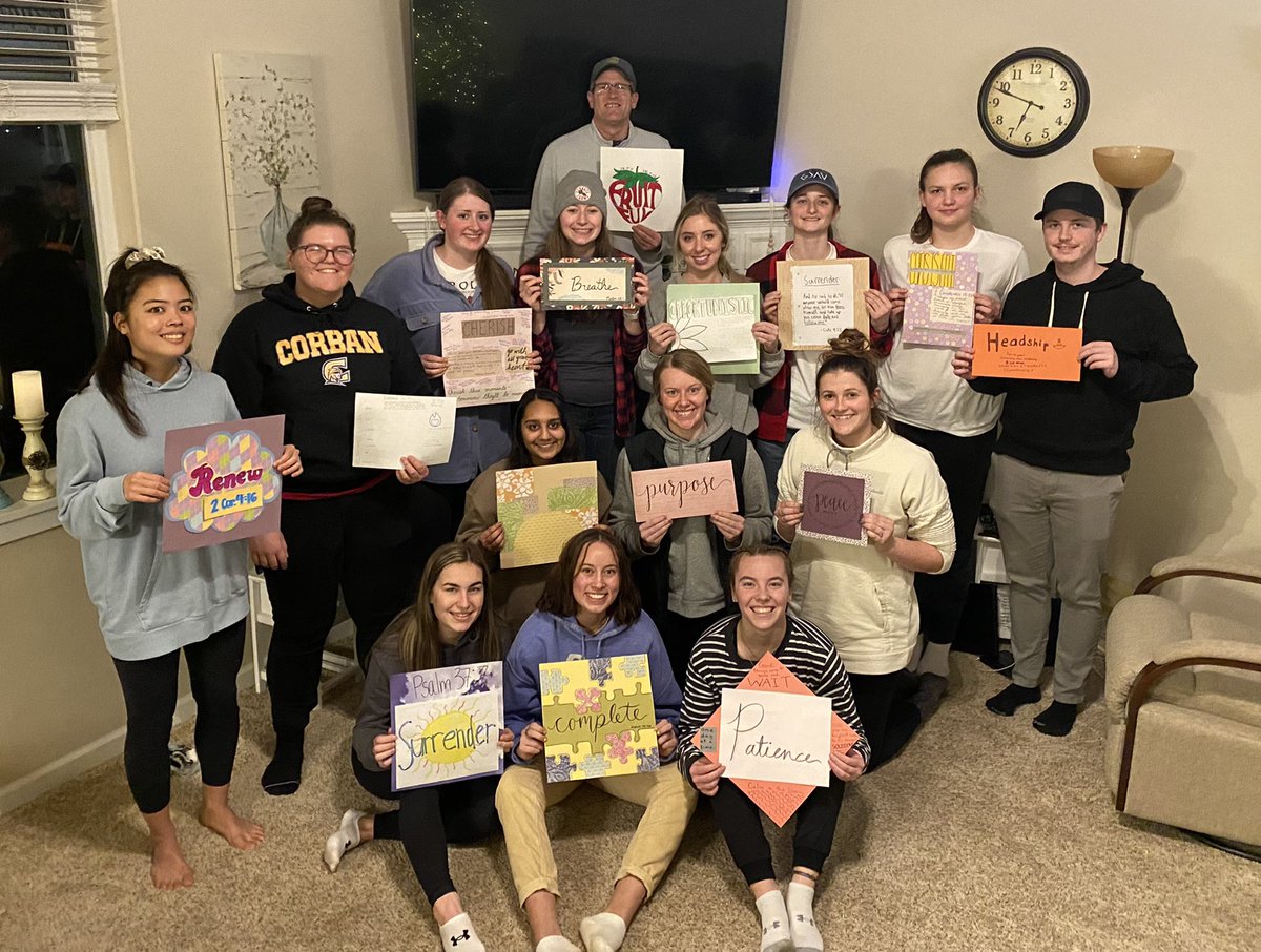 CorbanWBB's tweet photo. Finally got to do our One Word as a team tonight! So cool to see God at work in each individual life!
 #OneWord #NewYear https://t.co/Echc5srd4L