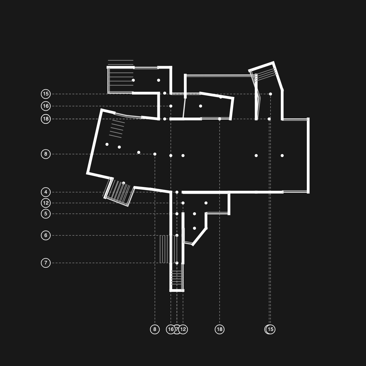 hyperuranion_'s tweet photo. #genuary day 9. 'Architecture'
Generative, improbable floor plans, paying homage to @inconvergent. Structural sign-off in progress...

#genuary2022 #genart #digitalart #p5js #generativeart #generative https://t.co/jG2R4Lzb0E