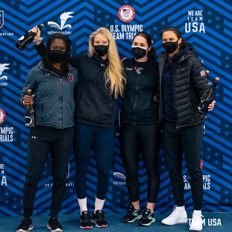 TeamUSA's tweet photo. “In my heart, there was never a question that I would do whatever it took — if it came down to me — to get Erin to skate at the Olympics.”

@BrittanyBowe x #SpeedskatingTrials22