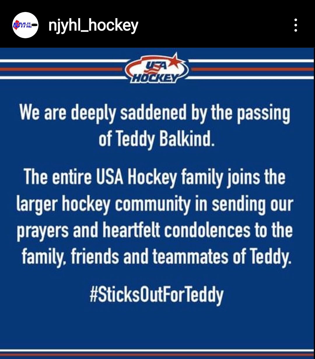 Opinion: On Teddy Balkind, by a hockey parent