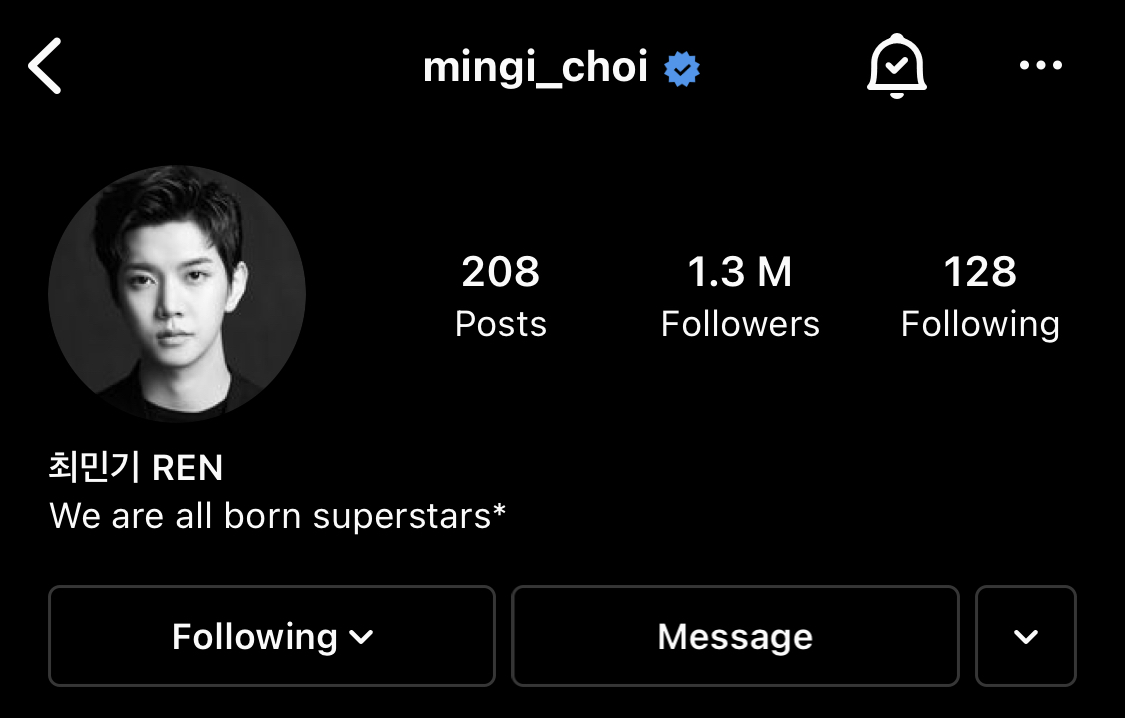 mgstagram's tweet photo. 220110 • profile update 

glorypath has changed username to mingi_choi

#뉴이스트 #렌 #NUEST #REN https://t.co/bLDseNbwNZ