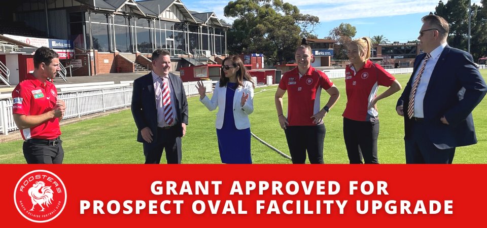 NorthAdelaideFC's tweet photo. North Adelaide Football Club to receive State Government Grant to build women’s change rooms, relocate existing gymnasium and function centre at Prospect Oval. 
READ MORE: https://t.co/g271KHJzLv https://t.co/LUKv949sNP