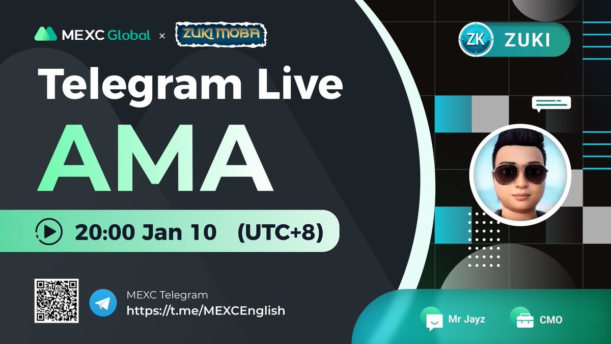 MEXC_Builders's tweet photo. 🌟@MEXC_Global AMA with @ZukiMoba $ZUKI

📍TG group: https://t.co/vHQCe97IVD
⏰20:00 Jan 10 (UTC+8)

✅Follow @ZukiMoba &amp; @MEXC_Updates &amp; @MEXC_Fans
✅RT &amp; Like &amp; Tag 3
✅Comment

🌈10 ppl* 10 $USDT equivalent token

💚Follow us for more #giveaway https://t.co/CzxeZ9cvim
