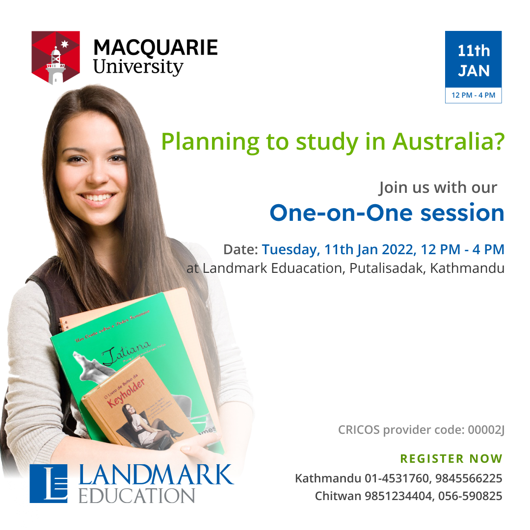 Join us for a free one on one session and explore your career opportunities in one of the Top 10 Universities in Australia