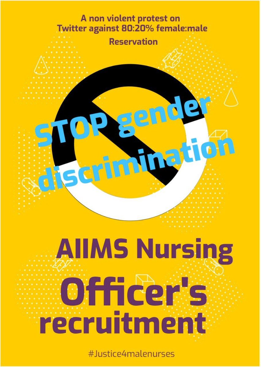UmeshCh344's tweet photo. We again request @mansukhmandviya Ji to Remove Gender Based discriminatory,unscientific policy in vacancy of #Nursing_Officers at AIIMS with immediate effect. Give equal chance to all. It is ruining thousands of lives.
#Justice4malenurses
@OfficeOf_MM 
@AmitShah
@narendramodi https://t.co/gPdq92rznq