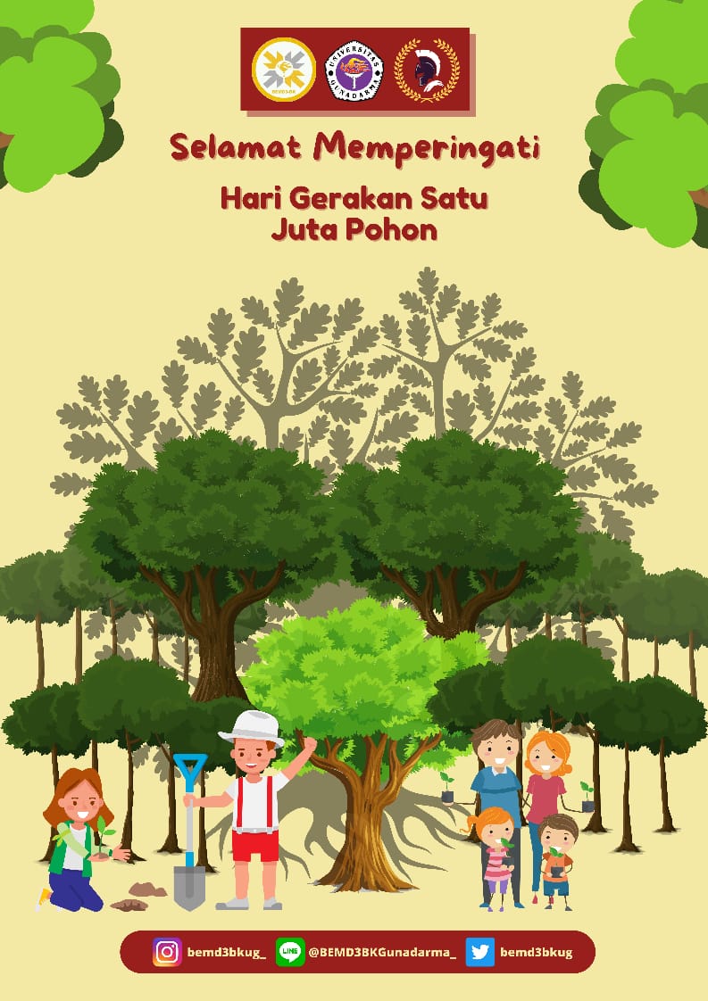 [ HARI GERAKAN SATU JUTA POHON]

Hari Gerakan Satu Juta Pohon diperingati pada tanggal 10 Januari 2022 oleh masyarakat sedunia sebagai upaya untuk mengetahui kelestarian pohon yang berguna bagi kehidupan umat manusia.