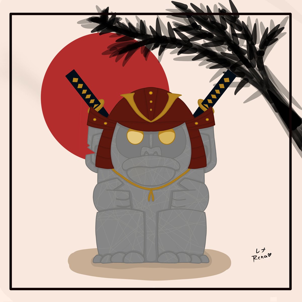 renavelabyrinth's tweet photo. @MonkeyTotemNFT Here's my japanese warrior monkey totem! 🐵🇯🇵 明けおめ!

#DigitalArt #Derivatives #Contest #NFT https://t.co/tO9rtcCbF0
