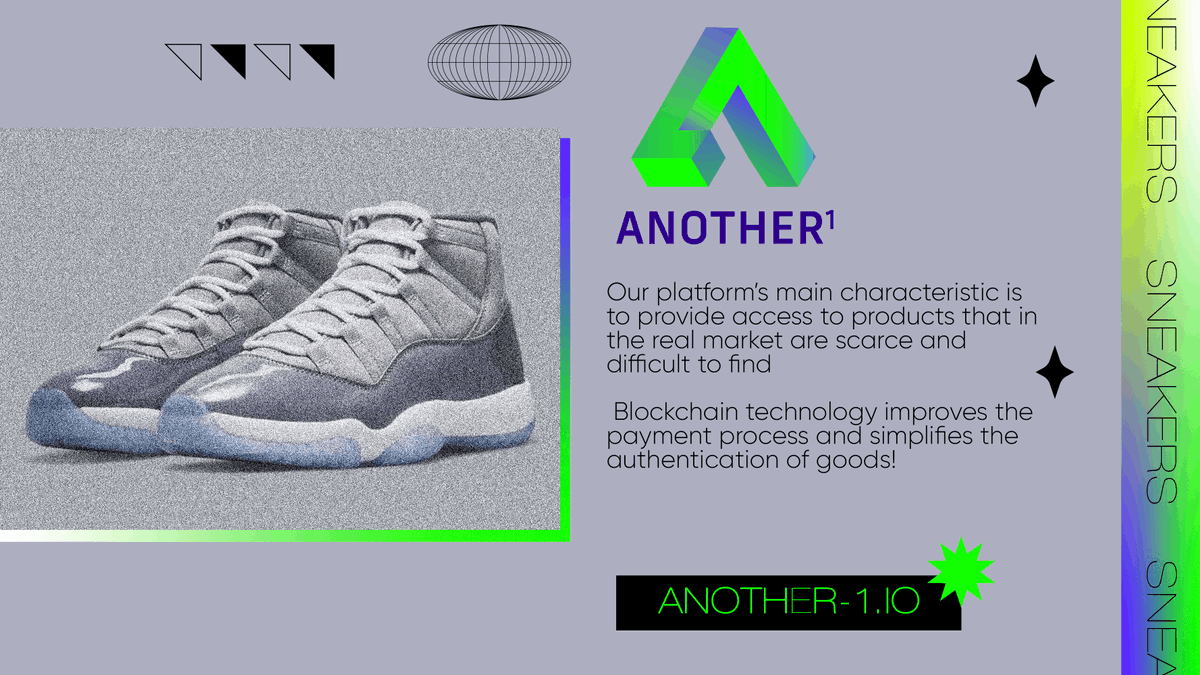 The <a href="/AN1official/">Aluma F</a> 👟 platform’s main characteristic is to provide access to products that in the real market are scarce and difficult to find💎
#Blockchain technology improves📈the payment process and simplifies the authentication of goods!
#Another1 #NFTs #FashionNFT #sneakerhead